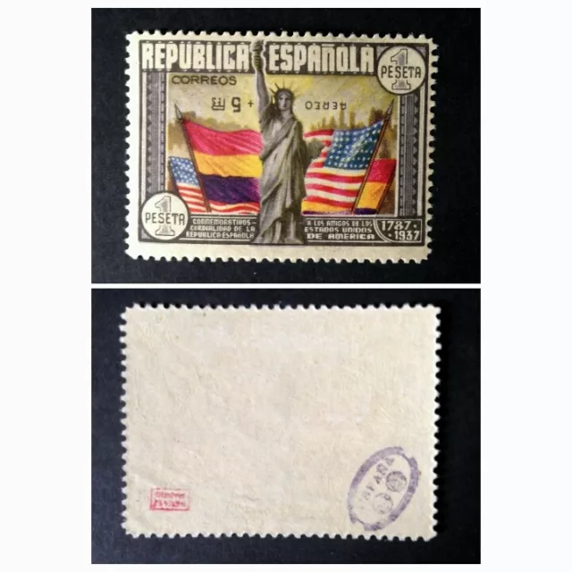 ESPAÑA (República).AÑO 1938.CONSTITUCION DE ESTADOS UNIDOS.HABILITAC.INVERTIDA.