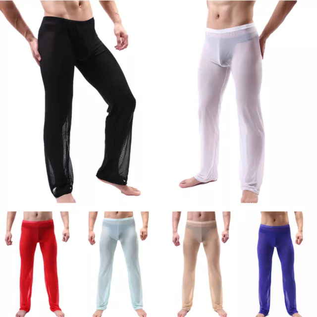 MENS MESH SEE Through Lounge Pants Breathable Trousers Sleep Nightwear  Pajamas $10.39 - PicClick