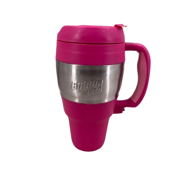 Bubba Keg 34 Oz Travel Mug Insulated Hot Pink Screw On Lid plus Handle