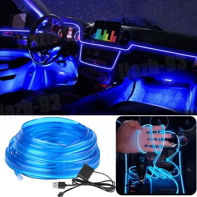 9.8FT LED Car Interior Light Decor Atmosphere Lamp Wire Strip Light Accessories