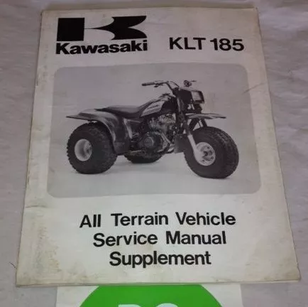 1986 Kawasaki Klt185 All Terrain Vehicle Service Manual Supplement 99924-1074-51