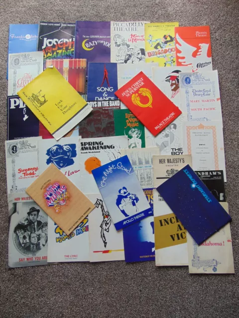 Large Mixed Job Lot THEATRE/MUSICAL programmes west end of London, 72 items)