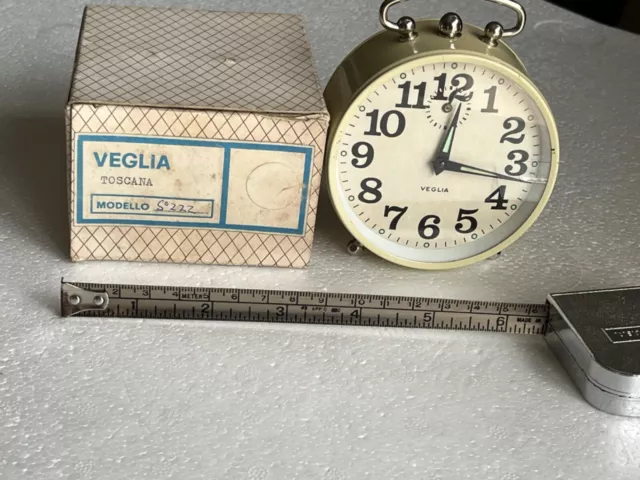 Sveglia Vintage Veglia Mod.toscana New In Box Anni 70