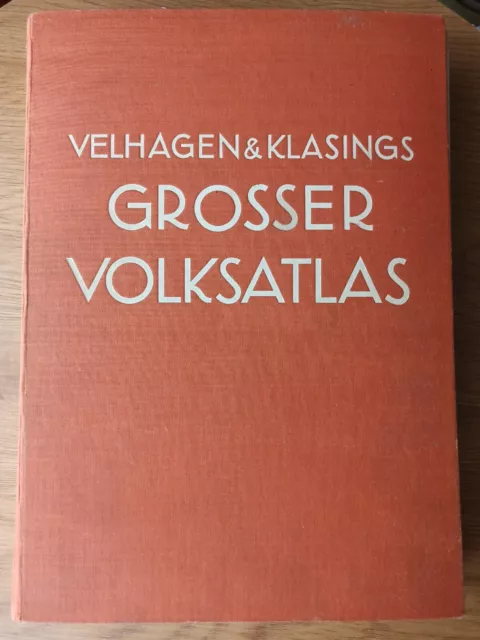 Velhagen & Klasings Großer Volksatlas Ausg. 1935 Jubiläum geb. HC