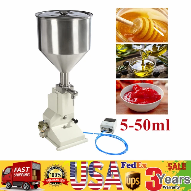 5-50ml Pneumatic Bottle Filling Machine Shampoo Cosmetic Paste Liquid Oil Filler