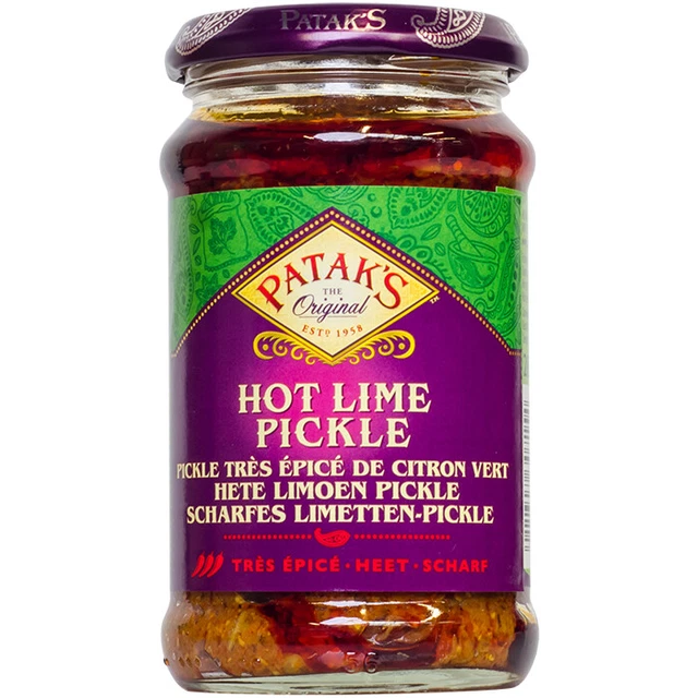 Patak's Hot Lime Pickle extra affilato 283 g lime affilato in scatola