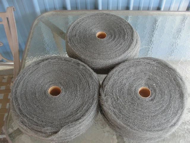 3- 5 Pounds Plus Steel Wool # 2 Reels - Medium Coarse Grade 2 16+  Pounds Total