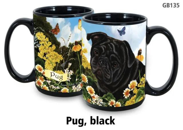 Garden Party Mug - Black Pug