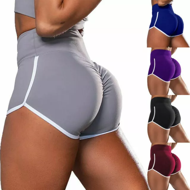 WOMEN'S HIGH WAIST Sports Shorts Butt Lift Gym Scrunch Yoga Pants