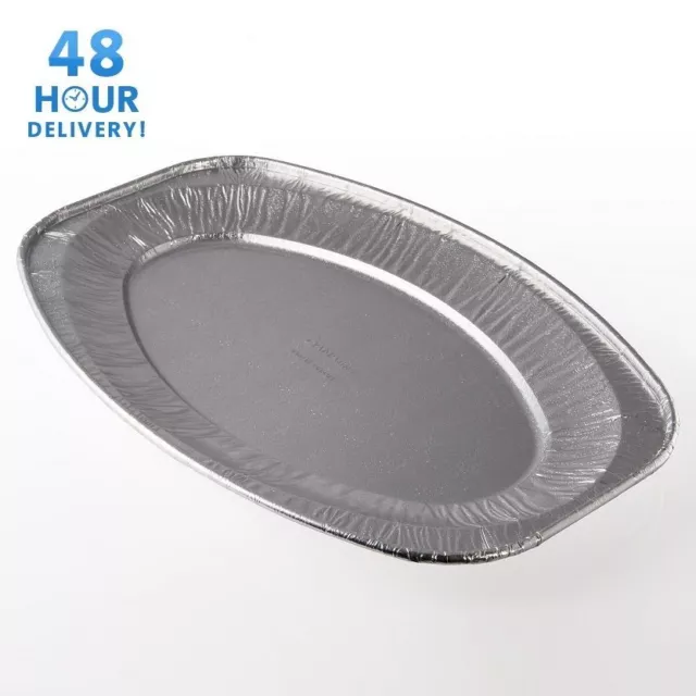 Oval Aluminium Foil Tray Buffet Disposable Party Serving Food Platters