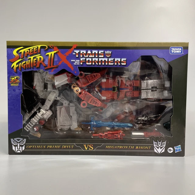 STREET FIGHTER 2 X Transformers Optimus Prime Ryu VS Megatron M Bison