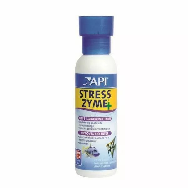 API Stress Zyme Eau Douce & Eau Salée Aquarium Eau Nettoyage Solution 118ml