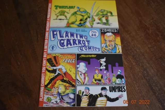 Flaming Carrot Comics #26, 1996,Dark Horse comic,Teenage Mutant Ninja Turtles,vf
