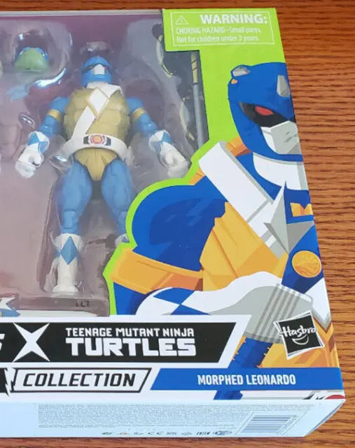 Power Rangers X TMNT Morphed Leonardo Blue Lightning Collection Loose Not NECA