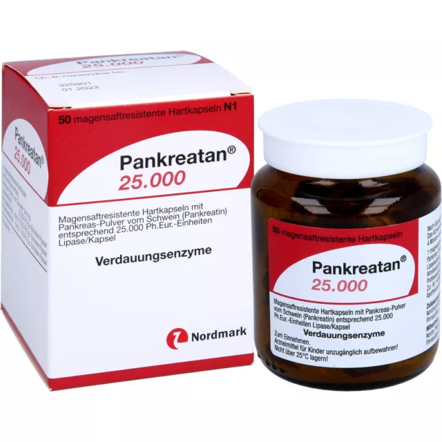 Nordmark Pankreatan 25.000 Hartkapseln Verdauungsenzym, 50 St. Kapseln 6890029 3