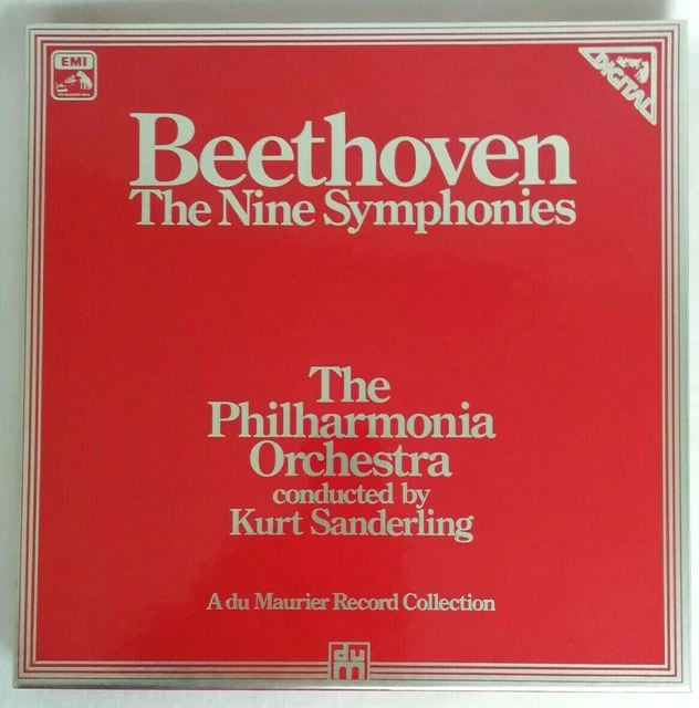 BEETHOVEN NINE SYMPHONIES Box Set 8 LPs Du Maurier SLS 5239 Excellent