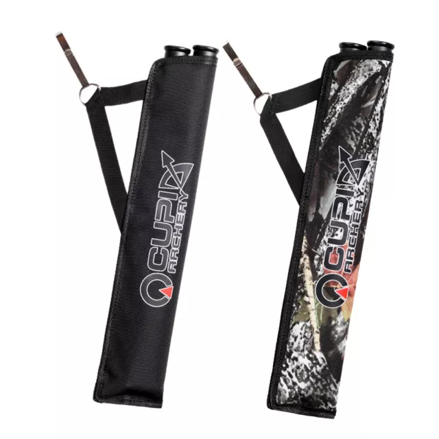 Double Tube Arrow Quiver Bags Portable Waist Hanging Archery Arrows Holder Pouch