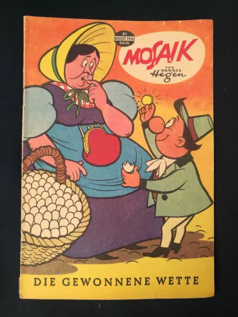 Mosaik Nr 81 ORIGINALHEFT August 1963 SEHR GUT TOP ZUSTAND fast KIOSK Z1