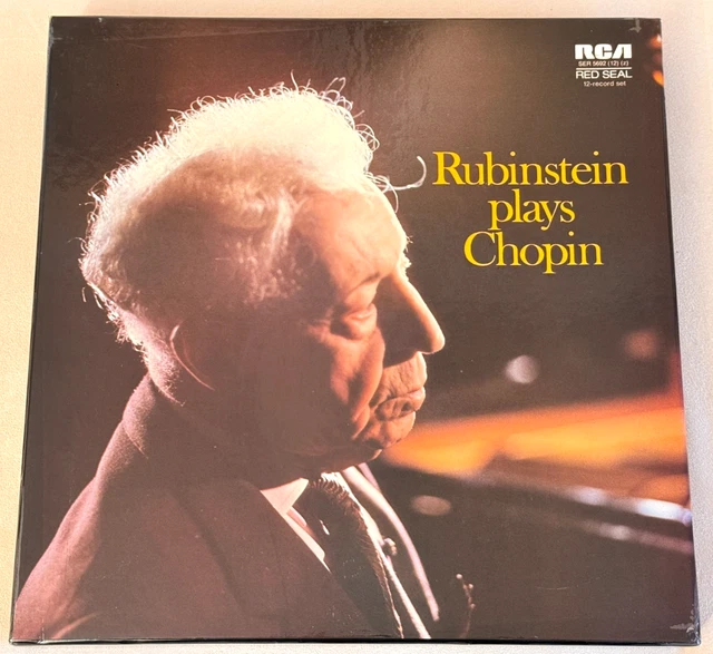 RUBINSTEIN PLAYS CHOPIN Nocturnes UK 1960s ED1 RCA STEREO 12LP BOX
