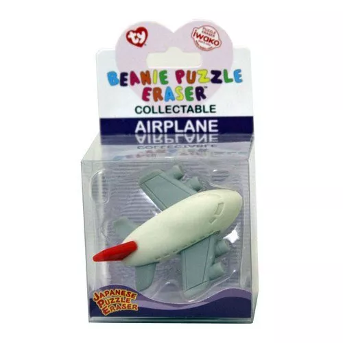 TY Iwako Puzzle Eraserz - Airplane with Red Tail - 39131