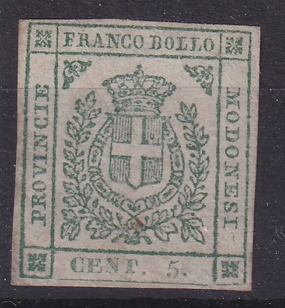 Modena 1859 governo provvisorio 5 centesimi n.12 senza gomma