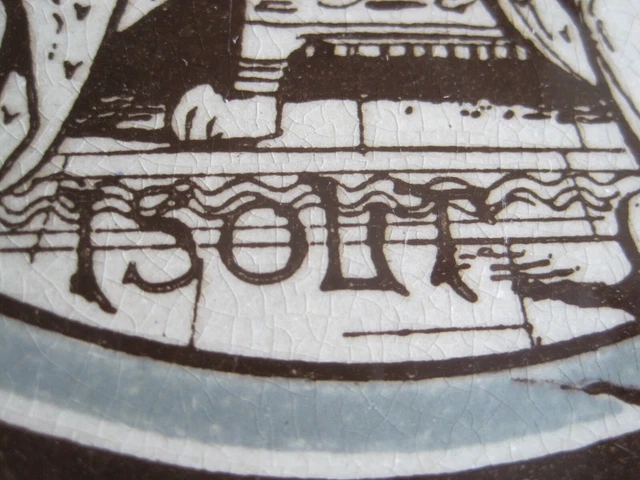 ANTIQUE MINTON - MOYR SMITH - TENNYSON'S IDYLLS OF THE KING TILE - ISOLT c1876 2