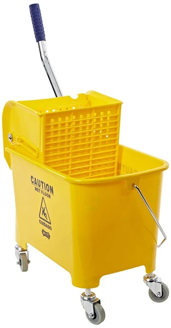 2Y/2021-2Y Yellow Miniature 21QT Mini Compact Mop Bucket W/Ringer
