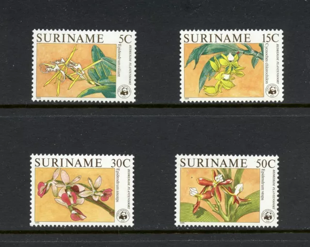 R2860 Suriname 1986 Flore Orchidées Wwf 4v. MNH