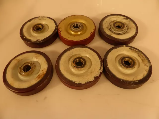 6 Pièce Schwerlast-Räder 15 CM, Largeur Env. 35 MM, Kugellager-D. 25 MM
