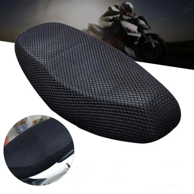 1PCS Universal Motorcycle Black Seat Cover Net Waterproof Heat Insulation Sleeve