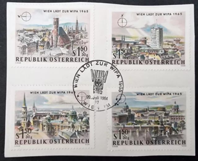 BRIEFMARKEN ÖSTERREICH WIPA 1965 ANK 1194 - 1201 Ersttag  Sonderstempel