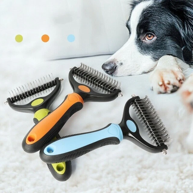 Professional Pet Grooming Tool 2 Sided Undercoat Dog Cat Shedding Comb Brush Pet