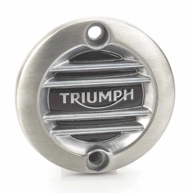 Triumph Motorcycles Brushed Ribbed Alternator Cover Badge A9610260