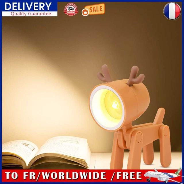 Animal Bedroom Lamp Adjustable Desktop Lamp for Room Decoration (Deer Brown)