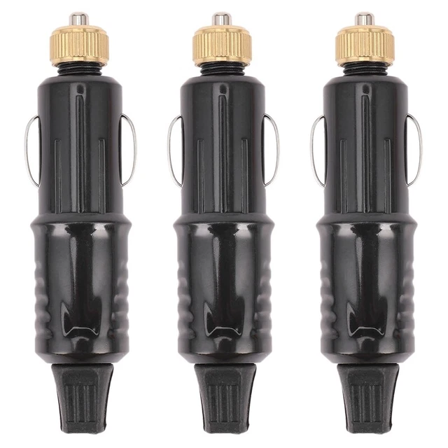 3X 12 / 24V Ersatz Zigarettenanzünder Stecker Adapter Ladegerät + Sicherung6955
