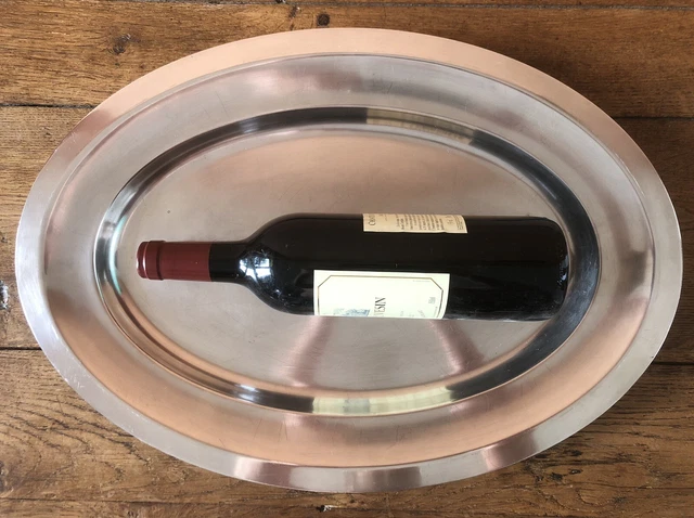 Plat inox ovale 38 x 25 cm inox 18 % Stellinox