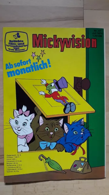 Walt Disneys Mickyvision Nr.47 von 1974 Aristokätzchen - Z1-2 Comicheft Ehapa