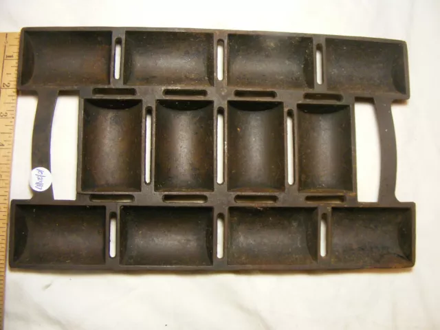 H Pattern No.11 French Roll Pan , cast iron   ,  Good condition , no cracks