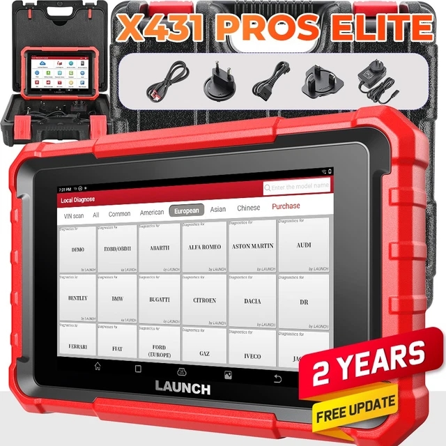 Outil de diagnostic automobile - LAUNCH - X431 PROS V5.0 - OBD2 - Contrôle bidirectionnel - Codage ECU - Auto