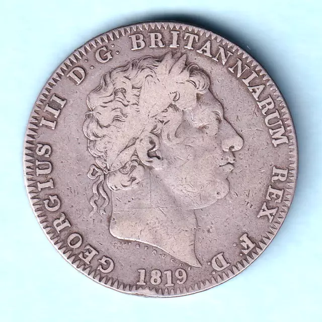 Great Britain.  1819 LIX - George 111  Crown..  Fine