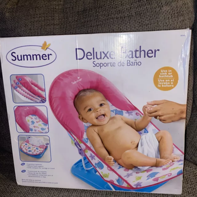 Summer Deluxe Baby Bather 3 Positions & Machine Washable Fabric - BRAND NEW!
