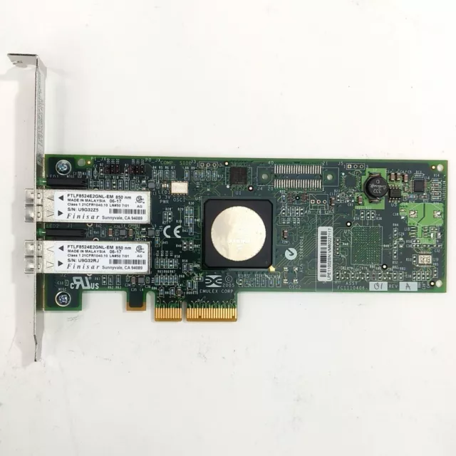 Emulex LPE11002 FC 4GB 2-Port PCIe HBA Card FC1110406