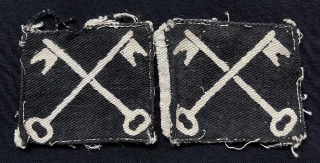 WW2 2nd Infantry Division Printed Original Formation Signs Cloth Badges