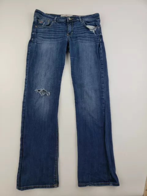 Hollister California Womens 11R Cali Flare Jeans Blue Low Rise Stretch Denim