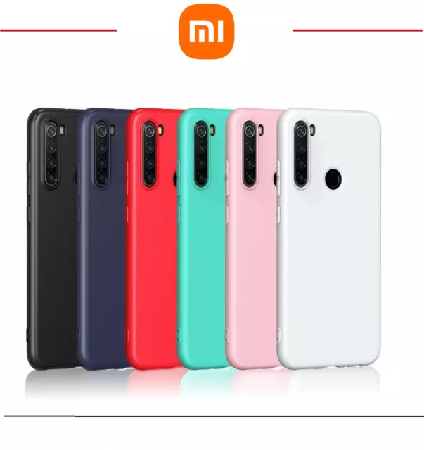 Cover per XIAOMI REDMI NOTE 8 Silicone Custodia morbida + Pellicola Vetro slim