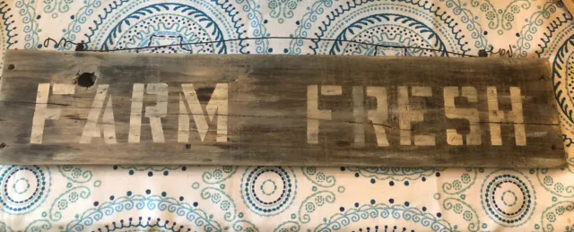 Reclaimed Barn Wood Sign “Farm Fresh”