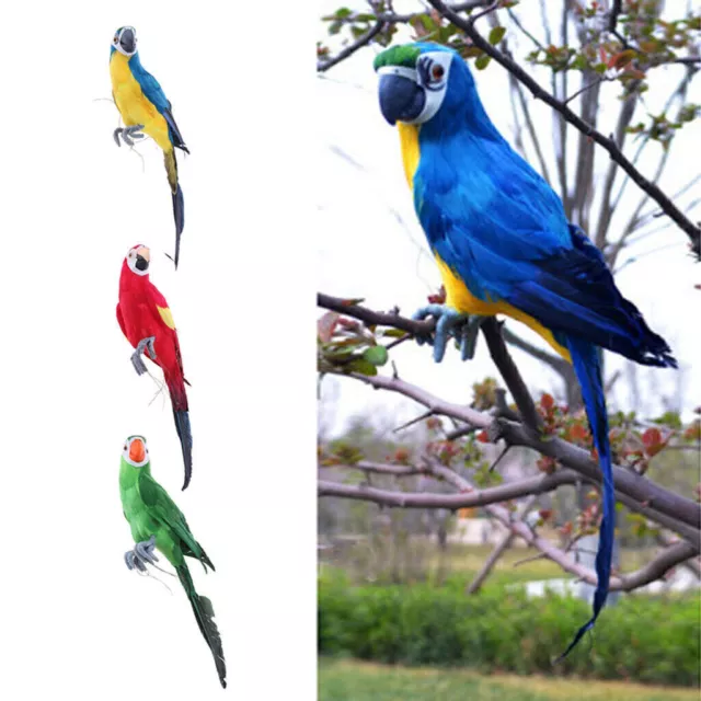 Realisierte Papagei Gartenfigur Wellensittich Vogel für Zaun Baum Balkon Garten