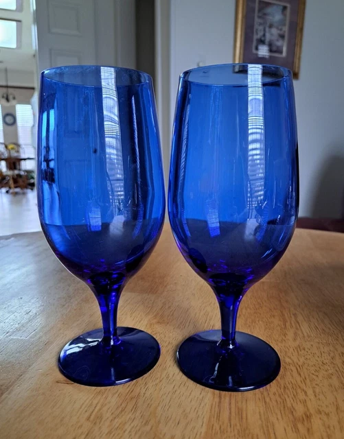 VINTAGE LIBBEY DRINK Glasses Stemware Goblet Wine Glasses Set Of 2