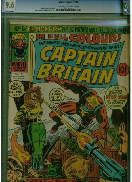 Captain Britain #11 Cgc 9.6 Near Mint +1976 2Nd Betsy Braddock Psylocke Cover ?