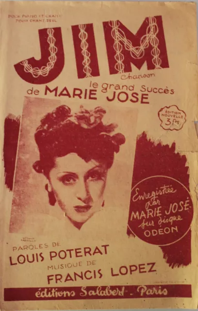 Partition ancienne: JIM Musique: LOPEZ FRANCIS